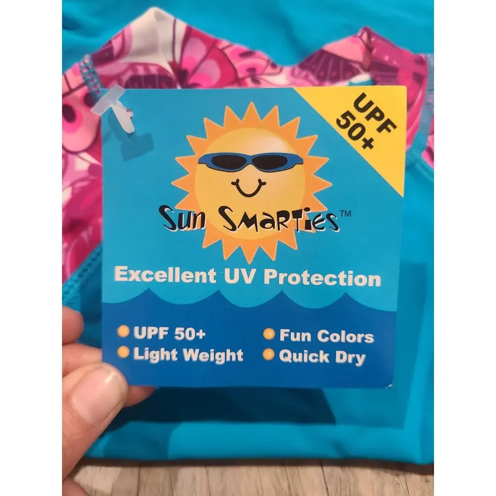 Sun smarties one step ahead 2t rashgaurd  long sleeve swim top new with tags